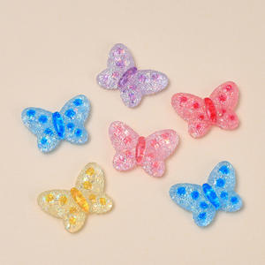 Accessori in Resina Trasparente con Paillettes a Forma di Farfalla, Fiore, Fiocco, Fragola, Cigno, Caramella, Stella, Cuore, Cartone Animato per Fai da Te - Product Image 1