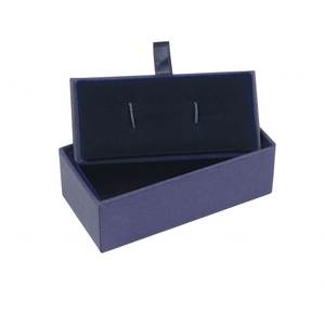 Boîte bleue 80x40x28 mm, étui de rangement pour pinces à cravate, accessoire de mode pour hommes - Product Image 2