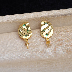 Pendientes de Plata S925 con Cabello de Feto, Perla de Ópalo de 7-13 mm, Joyería de Moda para Mujer, Dos Pendientes con Bandeja Vacía para Manualidades, Accesorios Hechos a Mano 4949 - Product Image 5