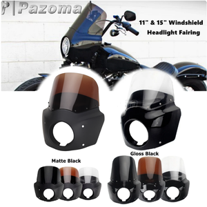 哈雷街鲍勃FXBB FXBBS 2018-2023的前整流罩挡风玻璃和安装套件 - Product Image 1