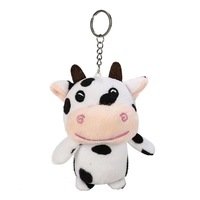Couples Cadeaux Animal En Peluche Porte-clés En Peluche Dessin Animé En Peluche Vache Pendentif Porte-clés Portefeuille Porte-clés Décoration Sac À Main Pendentif