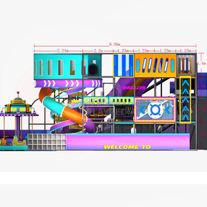 Aire de jeux intérieure commerciale populaire pour enfants, équipement de parc d'attractions, zone de <span class=keywords><strong>trampoline</strong></span> avec toboggan et piscine à balles - Product Image 2