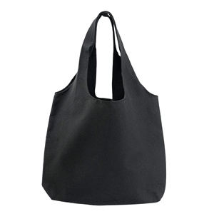 Bolsas de Compras Plegables de Lona de Algodón Reutilizables con Logotipo Personalizado al por Mayor, Bolsas de Compras Negras con Diseño de Letras - Product Image 1