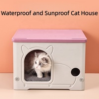 Usmilepet Nieuwe Aankomst Plastic Kattenkast Moderne Mode Indoor Regendicht Zonwerend Huisdier Villa Huis Voor Kleine Huisdieren