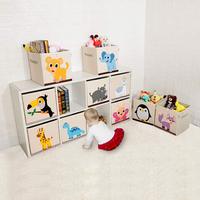 Cube de rangement pliable en tissu pour jouets d'enfants, organisateur de chambre d'enfant, étagère de salle de jeux, panier de placard avec couvercle, OEM ODM, pliable pour enfants