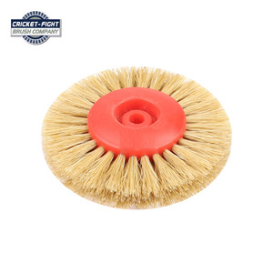 Brosse de polissage en sisal 78 mm de la marque Cricket-Fight Brush Company, disque à noyau en plastique rouge pour meuleuse d'établi, polissage de bijoux et dentaire - Product Image 2
