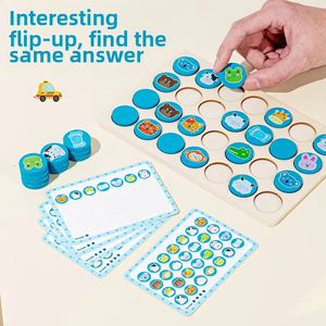 Ajedrez de memoria de madera inspirado en Montessori, juego educativo a juego para niños, juguete interactivo para entrenamiento de concentración - Product Image 2