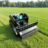 Tondeuse sur chenilles diesel télécommandée de 600 mm avec plateau de coupe avant à 32 lames, machine de gestion de la végétation pour travaux extérieurs