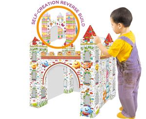 Grafiti diy para niños, casa de juegos, juguete de pintura, Castillo de cartón - Product Image 3