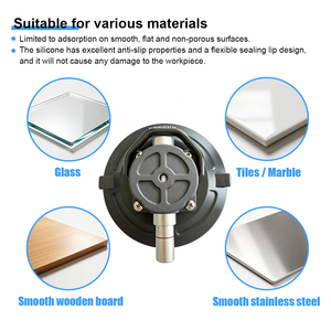 Aluminium Alloy 6" Vacuum Suction Cup untuk Mobil Sepeda Kaca Marmer Kamera Dudukan Ponsel-70-90kg Kapasitas Beban Merek Altowell - Product Image 5