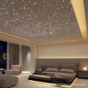 Plasterboard Starry Sky Ceiling Fiber Optic Lights Artistic Ceilings For Living Room Bedroom Balcony Hallway Pure White - Product Image 4