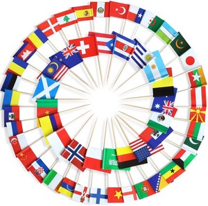 诺欣批发廉价定制旗牙签美国旗免费礼品汉堡促销旗 - Product Image 1