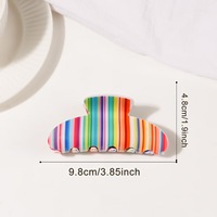 Pinces à cheveux en acétate de luxe rayées colorées, pinces pour queue de cheval, pinces requin, bandeaux, pinces à cheveux mignonnes pour fêtes