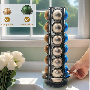 Support de <span class=keywords><strong>rangement</strong></span> rotatif à 360 degrés en métal pour capsules de café <span class=keywords><strong>Nespresso</strong></span> <span class=keywords><strong>Vertuo</strong></span>, pour 28 pièces, idéal pour la maison, la cuisine ou l'hôtel - Product Image 2