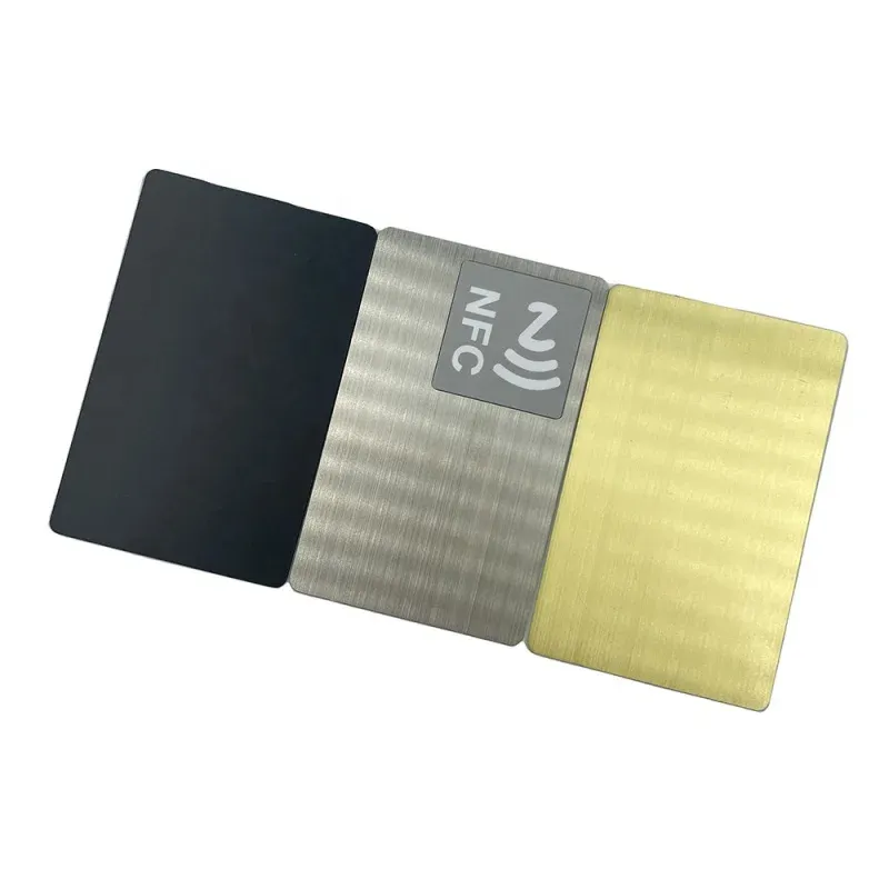 डब्ल्यूडी कस्टम स्टेनलेस स्टील मेटल बिजनेस कार्ड लेजर उत्कीर्णन अल्ट्रा-थिन मेटल बिजनेस कार्ड आईडी ब्लैंक एनएफसी मेटल बिजनेस कार्ड