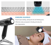 Appareil de beauté multifonctionnel à 3 poignées pour le resurfaçage cutané, système de revitalisation cristallite à profondeur réglable, marteau de refroidissement à glace