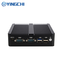 Mini PC Portable sans ventilateur à faible consommation N2830 Ordinateur win7/8/10 linux Ubuntu 4/8gb SSD 128gb double ordinateur industriel Lan