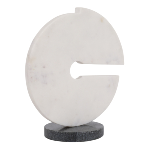 Scultura moderna in marmo su base per l'arredamento del soggiorno, elegante complemento per il bagno e tavolino da caffè, raffinata. - Product Image 2