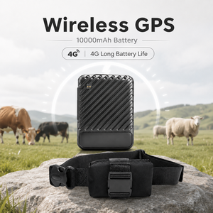 Collier GPS 4G intelligent pour bétail, 10000 mAh, longue autonomie, positionnement programmé, lecture <span class=keywords><strong>de</strong></span> l'historique des trajets, localisateur pour pâturage - Product Image 1