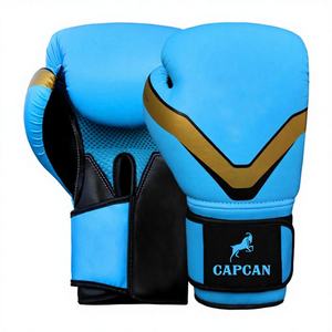 Leather Shock Absorbing Boxing Gloves with Hook and Loop Closure for Safe Training Ergonomic Design Better <b>Grip</b> and <b>Control</b> - Product Image 1