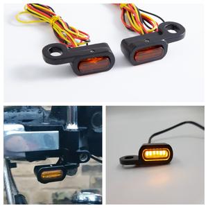 Luz Intermitente para Motocicleta, Mini Luz de Conducción, Apta para Harley Glide Softail, Intermitentes LED para Manillar - Product Image 2