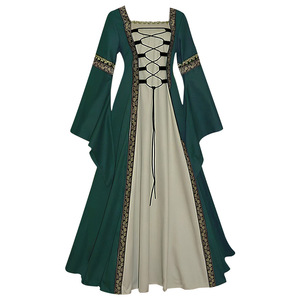 Falda Retro Estilo Corte A para Mujer, de Satén, con Dobladillo Completo Ajustable, Disfraz Medieval para Fiesta, Teatro, Cosplay, Tallas S-5XL - Product Image 5