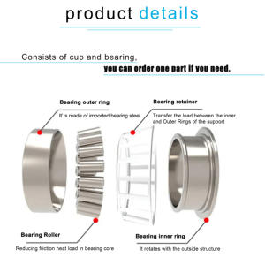 แบริ่งรถยนต์ epk 27607ขนาด35x80x32.75 Bearings32307B ลูกกลิ้งเรียวแบรนด์รัสเซีย - Product Image 3