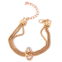 Ensemble 4 Pièces Bijoux Fantaisie Femme Mariée Doré Cristal Collier Bracelet Bague Boucles d'Oreilles Strass Vente en Gros