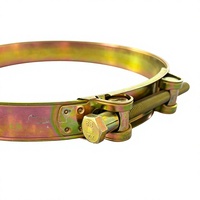 Collier de serrage à vis sans fin en acier inoxydable de style européen 226 mm avec finition bruniée
