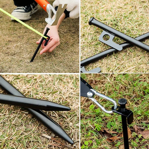 Lot de 4/8/12/16 piquets de tente en métal robuste pour le camping, piquets de tente en acier de 20/30/40 cm, incassables et in flexibles - Product Image 2