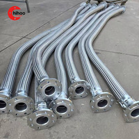 Raccordement de tuyau tuyau tressé Flexible treillis métallique compressible vide soufflet 304 316 acier inoxydable métal bride tuyau Joint