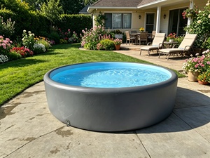 <span class=keywords><strong>Piscine</strong></span> gonflable en PVC hors sol, grande taille, ronde, durable, certifiée CE, pour la famille, diamètre 5 m - Product Image 1