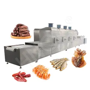 HNOC automático túnel microondas Industrial sardina pescado eléctrico Goji Berry carne secador fertilizante máquina
