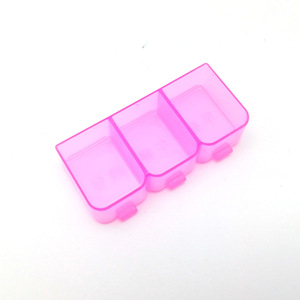 Transparent Blue 7 Compartment Pill <b>Box</b> With Lid Medicine <b>Storage</b> Case For Daily Use - Product Image 4