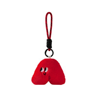Porte-clés en peluche de dessin animé avec 26 lettres et cordon, pendentif pour sac d'école pour enfants, cadeau pour étudiants