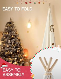 Tente Camping Pour Enfant 3-8ans -Triangular Cartoon Teepee Copertura Corda Indoor Canvas Game House para niños Sleepover - Product Image 5