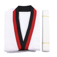 Haute qualité col en v Dobok Poomsae Taekwondo Tae Kwon Do Arts martiaux karaté uniforme pour enfants et adultes W.T.F