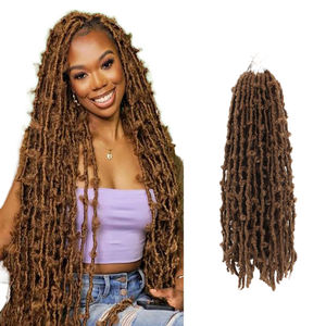 Cabelo de crochê sintético borboleta de crochê, cabelo macio de deusa pré-<span class=keywords><strong>loop</strong></span> de 20 fios, 14in 18in 24in 36in - Product Image 1