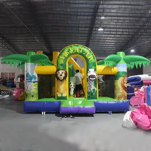 กลางแจ้ง Inflatable Bouncer ปราสาทแอฟริกัน steppe รุ่น Inflatable Bouncer กระโดดปราสาท GIANT Inflatable Bouncer Combo