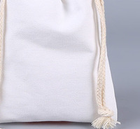 Sac cadeau de promotion réutilisable écologique pochette à cordon en coton personnalisé avec logos