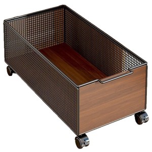 Desk Under Desk Storage Cart With Wheels Rectangle Movable Organizer For Office Bag Storage - Product Image 5