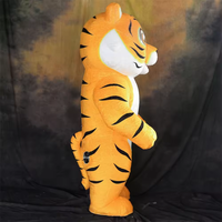 Costume de mascotte gonflable de chien de patte de tigre adulte personnalisé Halloween Costume de mascotte longue fourrure dessin animé en peluche personnage Animal pour la fête