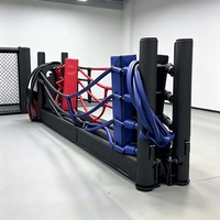 Anneau de boxe pliable à prix d'usine, structure en acier robuste, gain de place, anneau de boxe pliable pour compétition et entraînement