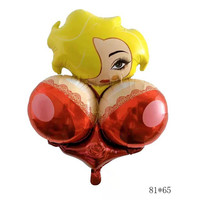 Globos de Aluminio con Forma de Pene Grande para Despedida de Soltera, Decoraciones de Boda, Globos de Senos para el Equipo de la Futura Novia