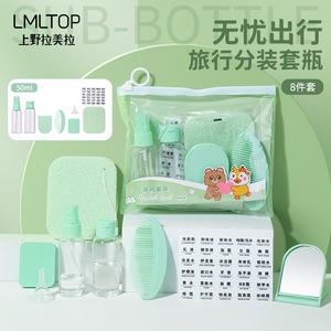 Juego de Botellas de Viaje Lmltop, 8 Piezas, Botellas de Spray Cosméticas de 50 ml con Espejo y Peine SY766 - Product Image 5