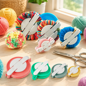인기 폭발 도매 루프 니트 폼폼 메이커 고품질 코바늘 세트 뜨개질 기계 4개 세트 - Product Image 1