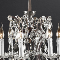 Lampe de table décorative américaine en fer forgé rustique antique avec cristal, style vintage, pour centre de table de mariage, lampe de chevet ou de bureau