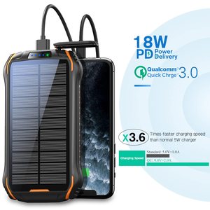 Banco de Energía Solar de 26800mAh con Carga Rápida, Cargador Inalámbrico, Puertos de Entrada Dobles y 3 Puertos de Salida, Batería Externa con Linterna - Product Image 5