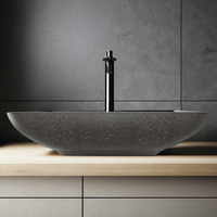 Lavabo de table moderne Mohom, design simple, pour salle de bain et cuisine, nouveau lavabo en béton avec grand bac