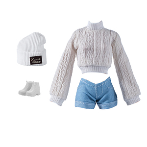 <strong>Dress</strong> up Doll 30CM 1/6 Doll 11-12 Inch Clothes Set Top Wear Pants Shorts Shoes and Jewelry for 30 cm Doll - Product Image 3